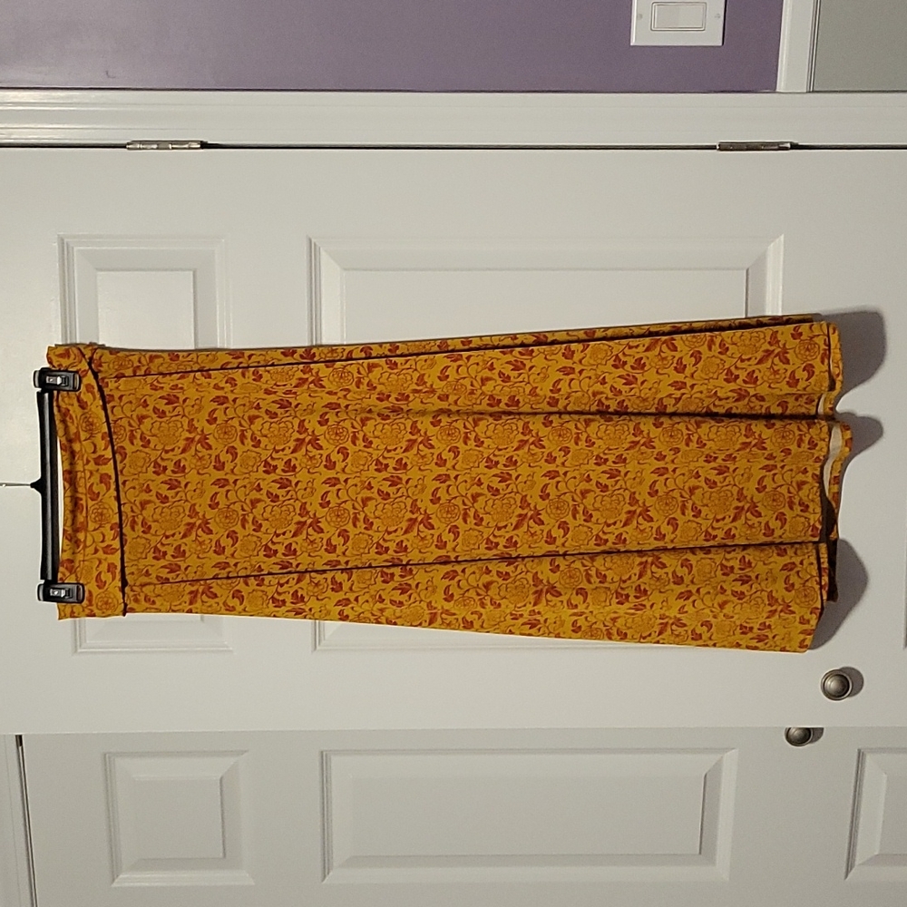 LuLaRoe yellow/red floral maxi skirt